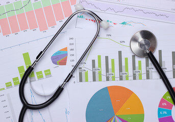 graphs showing healthcare data.